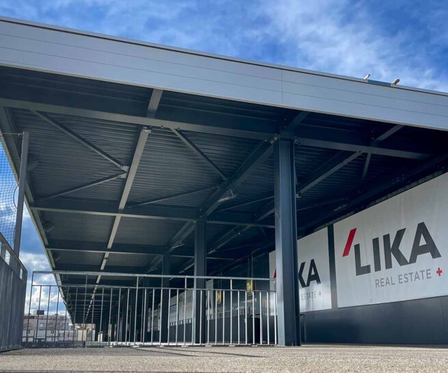 Wil, Sportpark Bergholz, Überdachung Tribüne